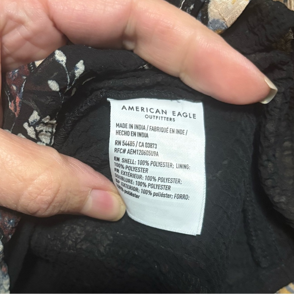 American Eagle Patchwork Boho Peplum With Tie Bac… - image 7